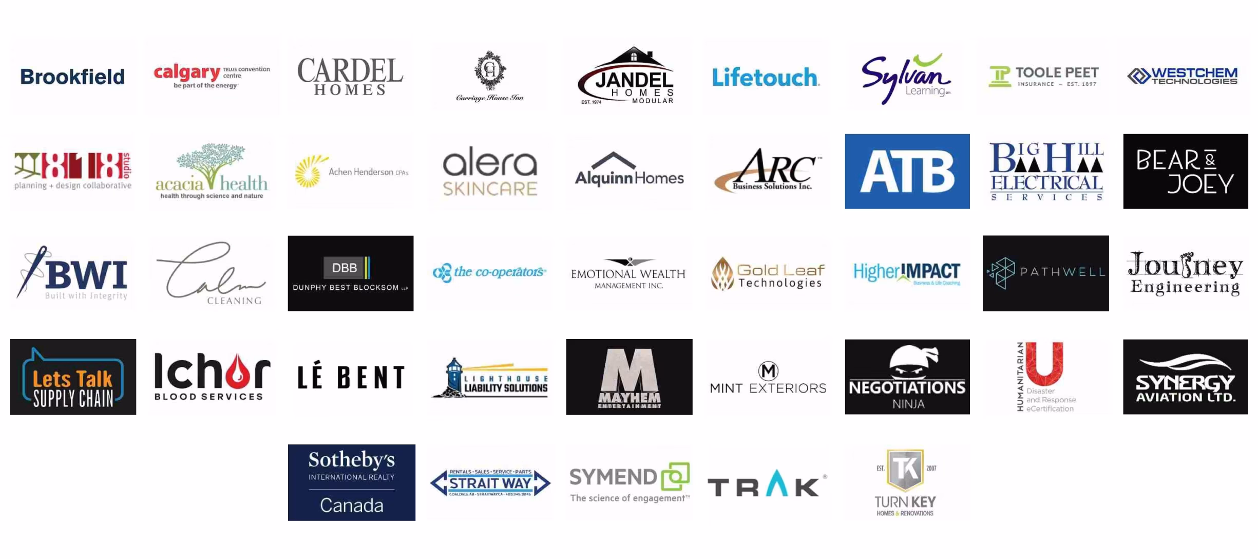 Evolve Business Group client company logos